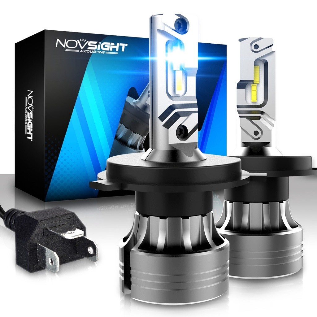 Novsight คลังสินค้าพร้อม N55 H4 H11 ไฟหน้ารถ LED 20000LM 70W 6500K H11 H4 H7 รถหลอดไฟ Plug & Play คู