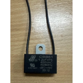 คาปาซิเตอร์ พัดลม​ มีสายไฟ ตัวเก็บประจุ Capacitor คอนเดนเซอร์พัดลม RM CBB61 1.2uF/1.5uF/1.8/2.0/2.5uF อะไหล่พัดลม