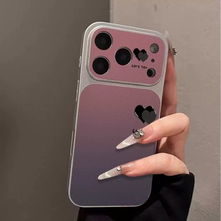 เคสโทรศัพท์ลายหัวใจนี้ใช้ได้กับ iPhone 13/11/12/17/14/15 Pro/16 Max/15 Plus ผลิตจากหนังแท้คุณภาพสูง กันกระแทกและทนทาน