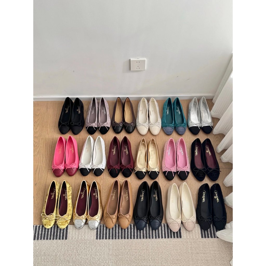 รองเท้าบัลเล่ต์ส้นแบน.CHANEL ไซส์ 35-39