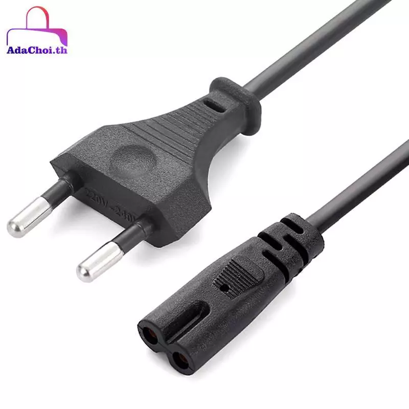 AdaChoi EU สายไฟ 2pin IEC320 C7 US สายไฟสําหรับ Dell แล็ปท็อปชาร์จ Canon Epson เครื่องพิมพ์วิทยุลําโพง PS4 XBOX LG Sony TH