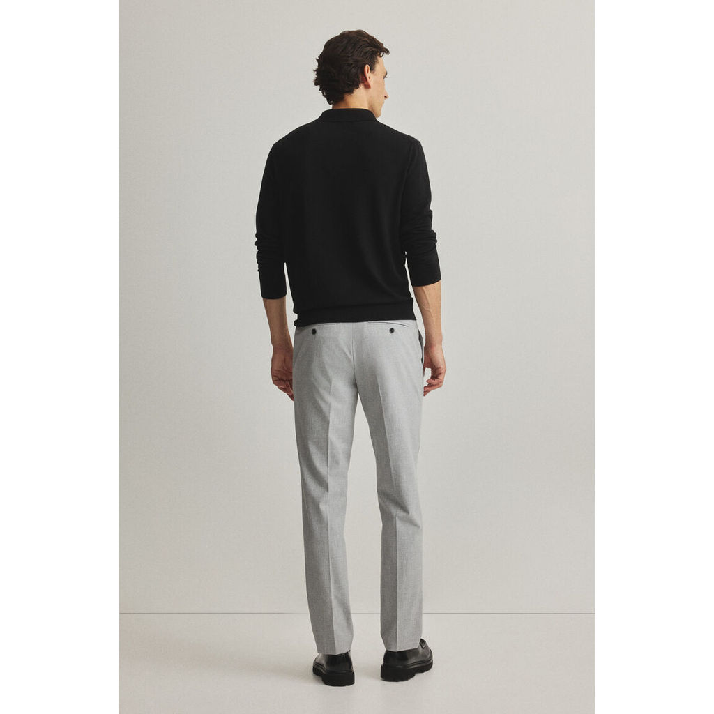 H&M(เอชแอนด์เอ็ม) กางเกงขายาวทรง Slim Fit แบบ Tailored ผู้ชาย 1253395_3