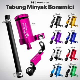 PAKET TABUNG MINYAK REM BONAMICI + BREKET TABUNG IMPOR IMPORT / UNIVERSAL MOTOR TABUNG HANDLE MINYAK OIL CUP CNC FINISHING HALUS TABUNG MASTER REM QUALITY MOSCOW BRACKET KUNCI TABUNG SPION MOTOR BREKET TABUNG MINYAK MOTOR BEAT NMAX JUPITER LEXI FINO CBR