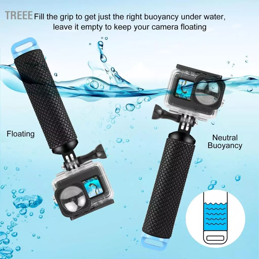 PULUZ PU868B ด้ามจับลอยน้ำสำหรับ GoPro Hero 12/11/10/9 Insta360 DJI Osmo thumbnail 3