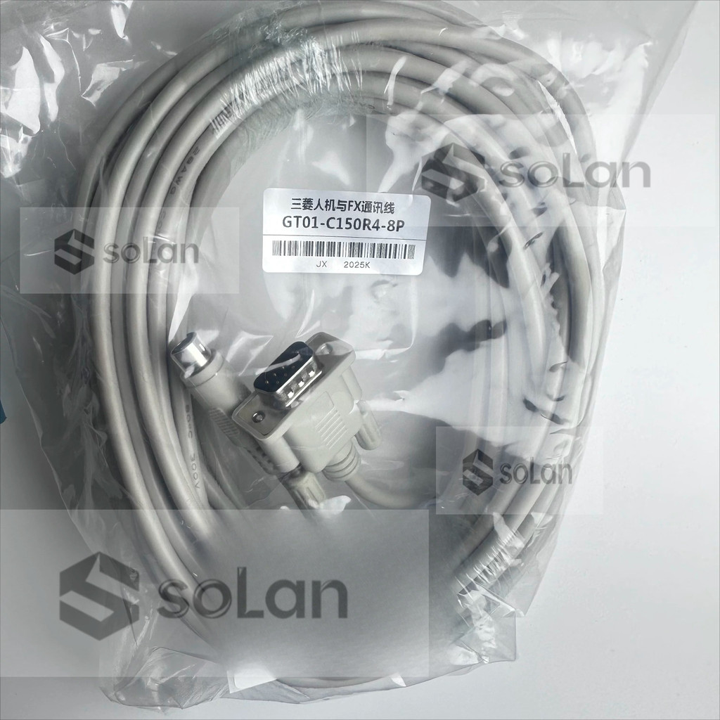 Mitsubishi หน้าจอสัมผัสและสายการสื่อสาร FX GT01-C30R4-8P C50R4 C100R4 9 สําหรับปากกลม