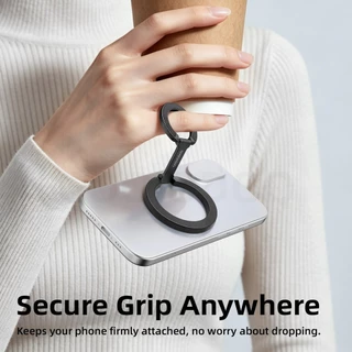 GOOJODOQ ที่วางโทรศัพท์ Dual Magnetic Ring Buckle Design Multi Angle Adjustment น้ําหนักเบาและพับได้