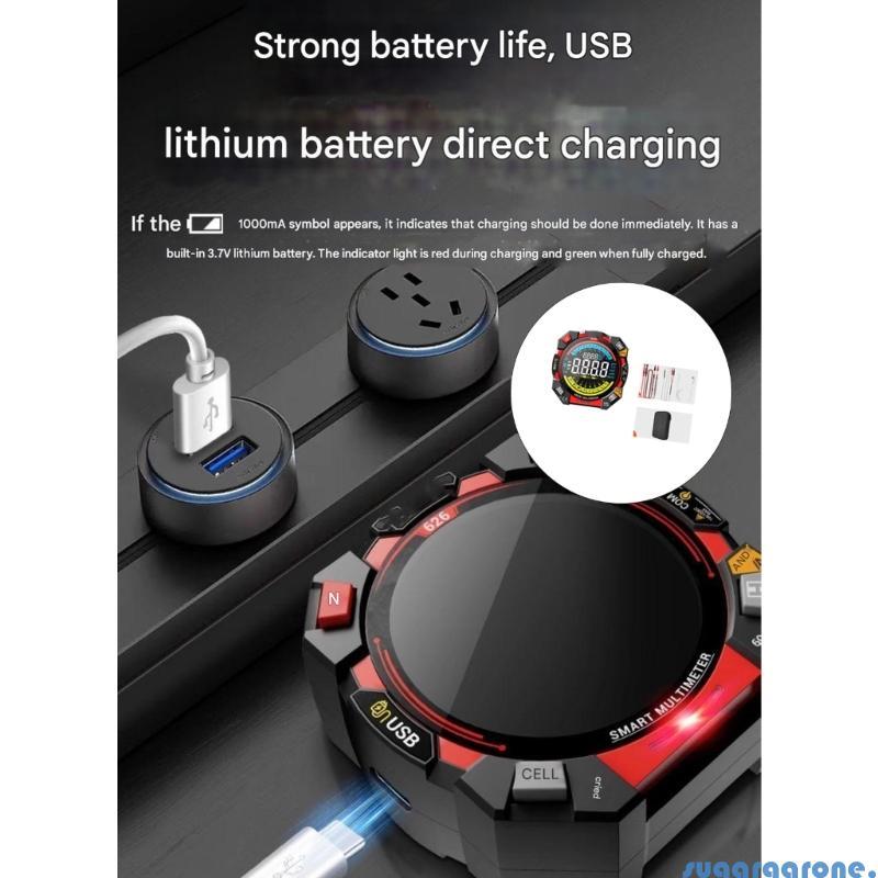 น้ําตาลดิจิตอลมัลติมิเตอร์ทรานซิสเตอร์เครื่องทดสอบความต่อเนื่อง NCV Ohm Voltage Test Meter