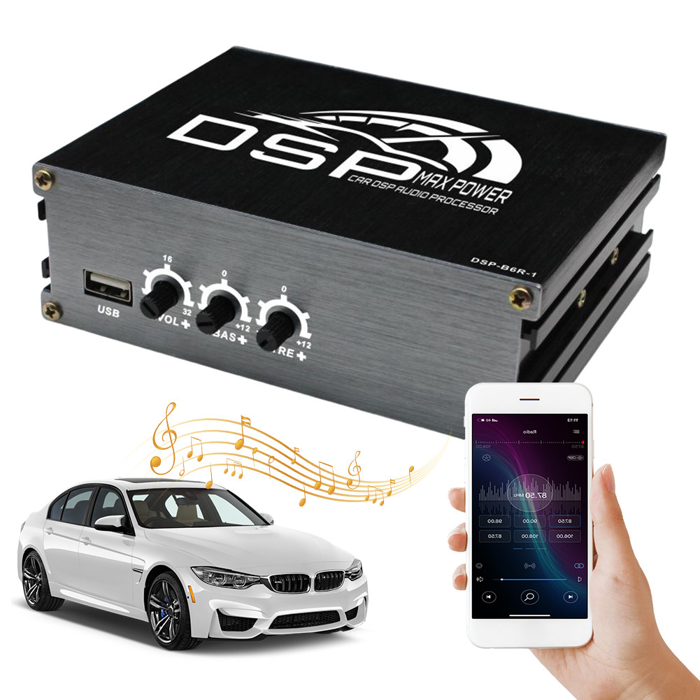 4x50W รถ DSP เครื่องแปลงไฟดิจิตอล DSP เครื่องขยายเสียงรถยนต์สําหรับรถยนต์