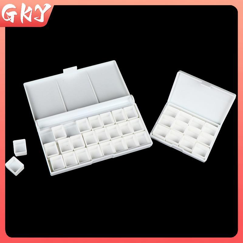 GKY 12/24Grid สีน้ํา Palette Empty Palette กล่องถาดสี + 12/24 กล่องน้อย GKY
