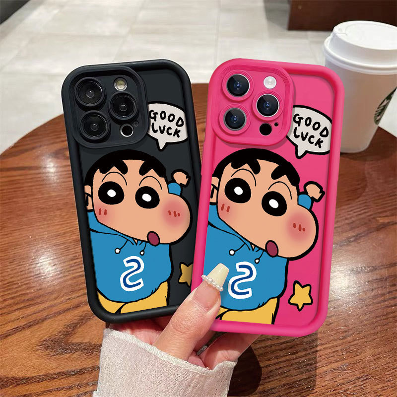 การ์ตูนเครยอนชินจังปกหลังปลอกสําหรับVIVO Y17 Y15 Y12 Y12i Y3S 1901 1902 1904 Y7S S1 กันกระแทกกรณีโทร