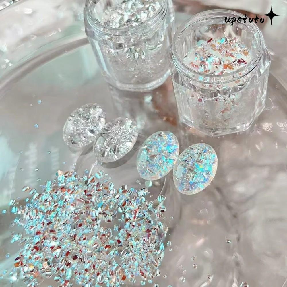 UPSTOTO Flash Nail Art, Nail Art DIY Sequins Nail Art Charms, Blinking Glitter Nail Art