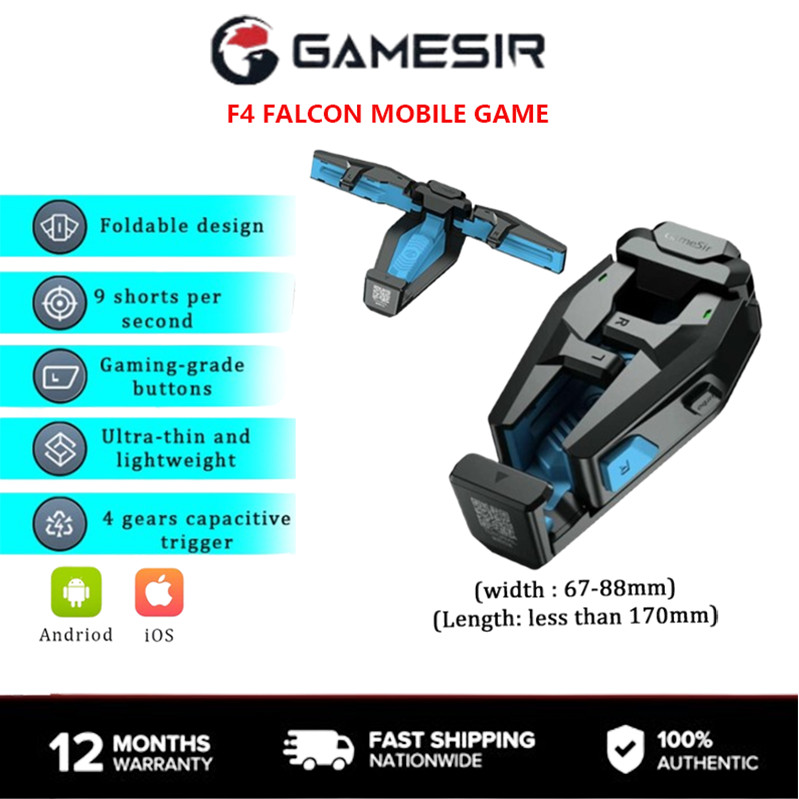 GameSir F4 Falcon โทรศัพท์มือถือ Gaming Trigger PUBG ปุ่มไฟ Aim Key Shooter Controller โทรศัพท์ Game