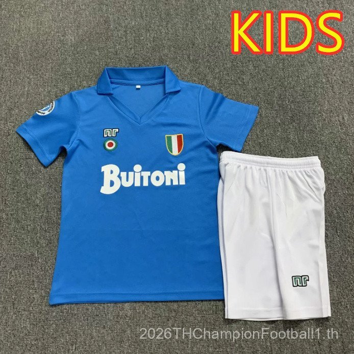 [Kids SSS+]87-88 เสื้อฟุตบอลเด็ก Napoli Home Retro ชุด AAA คุณภาพสูง