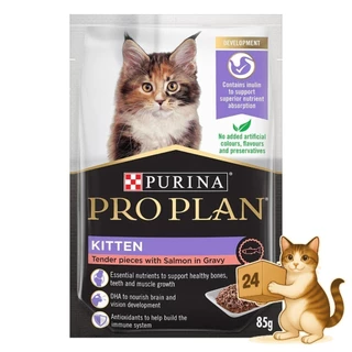 (ครึ่งลัง 24 ซอง) Proplan โปรแพลน อาหารเปียกแมว ครบทุกสูตร สำหรับแมวทุกวัย เปียกแมว แบบซอง 85g
