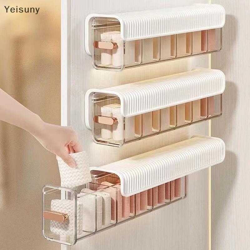 [Yei] แขวนผนังโปร่งใสชุดชั้นในกางเกงกล่องเก็บ Sos กล่องเก็บตู้เสื้อผ้า Organizer ห้องนอนจัดเก็บ COD
