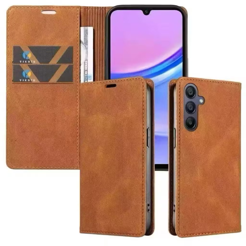 เคส ฝาพับหนัง ล็อกได้ สำหรับ SAMSUNG A27 A07 A17 A57 A37 A06 A16 A26 A36 A56 A55 A15 A25 A35 BOSS
