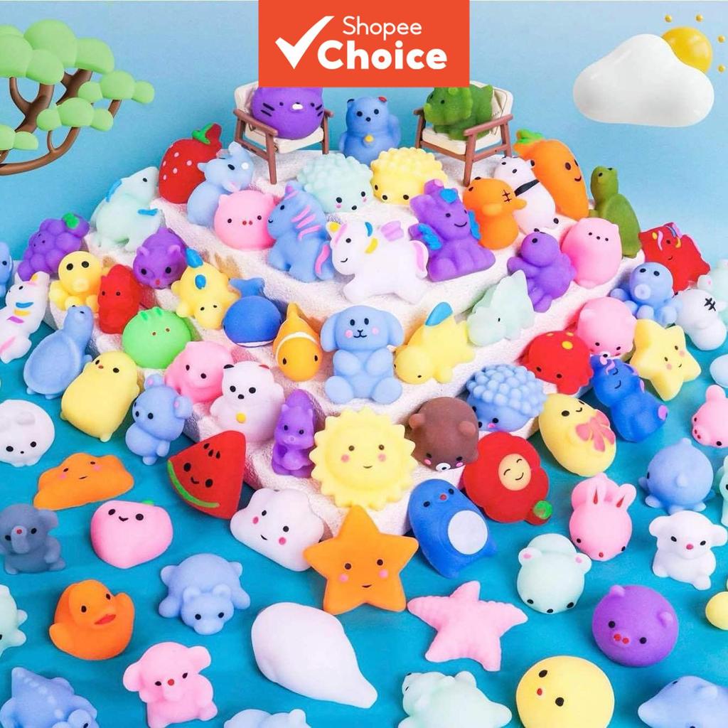 ของเล่นอยู่ไม่สุข ชุดมินิ Needoh 100 ชิ้น / สกุชชี่โมจินุ่ม Animals