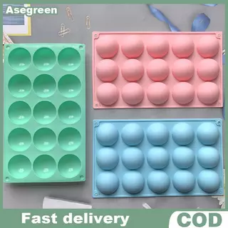 [Asegreen] 3D Ball รอบครึ่งทรงกลมแม่พิมพ์ซิลิโคนสําหรับ DIY Baking Pudding Mousse ช็อกโกแลตเป็นมิตรกับสิ่งแวดล้อมแม่พิมพ์เค้กอุปกรณ์ครัวเครื่องมือ