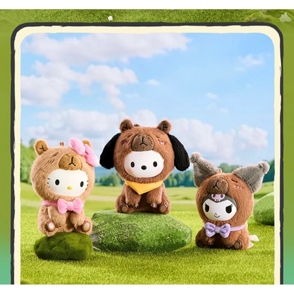 MINISO MINISO MINISO Sanrio พุทธ Capybara Series ตุ๊กตาไวนิล Mystery กล่องตกแต่งของขวัญ