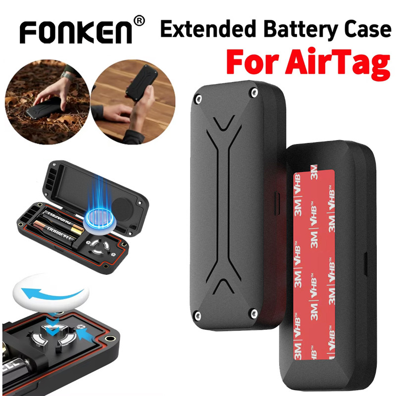 Fonken แบตเตอรี่สําหรับ AirTag Anti-Loss GPS Tracker Charger Holder IP68 กันน้ําขยายกล่องแบตเตอรี่ใช