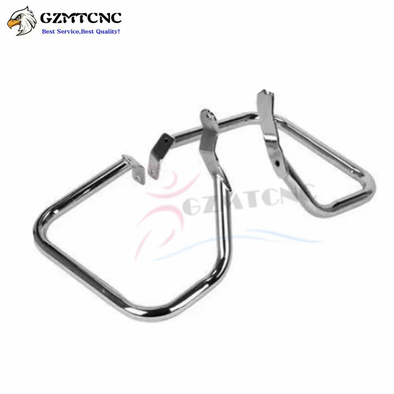 LY Guard Crash Bar ด้านหลัง Saddlebag Guards สําหรับ 2000-2017 Harley Davidson Softail Heritage Spri