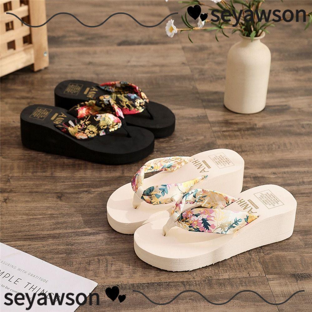 รองเท้าแตะผู้หญิง SEYAWSON, รองเท้าแตะผู้หญิงลําลอง EVA, รองเท้าแตะส้นเตารีดกลางแจ้ง