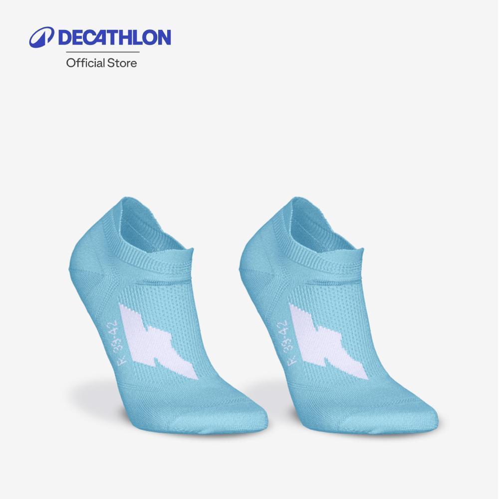 Decathlon Pack Of 2 Pairs Thin Invisible Running Socks ถุงเท้าวิ่งข้อสั้น รุ่น Run 500 1 แพ็ค 2 คู่ - Blue