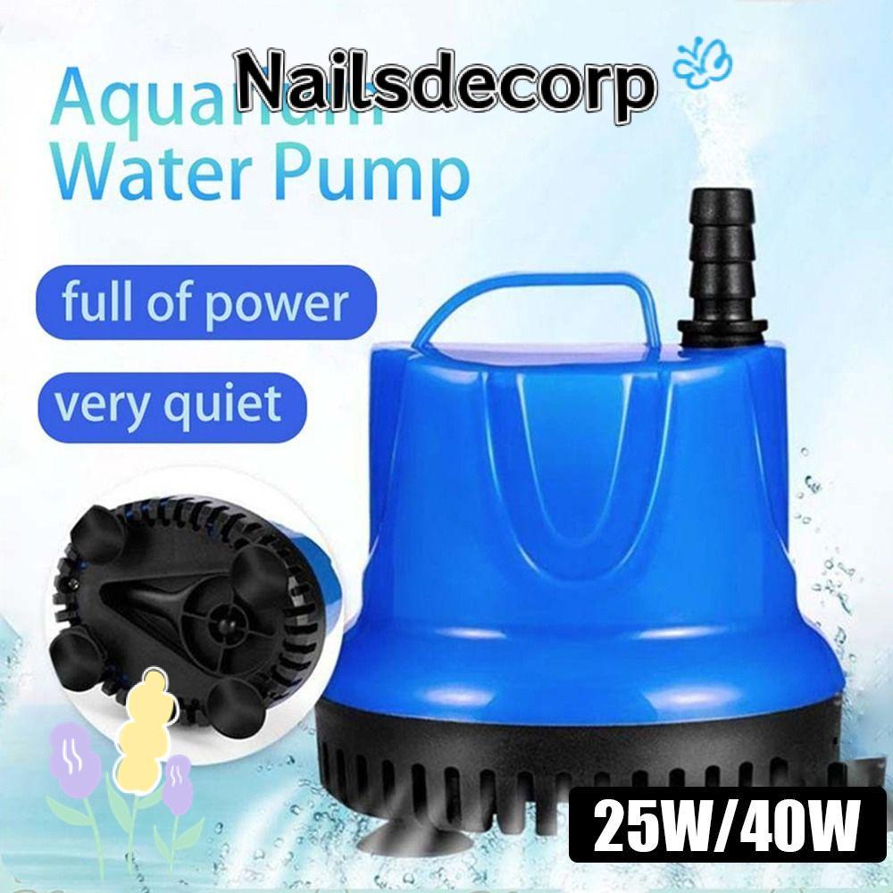NAILS 1 ชิ้นปั๊มน้ําตู้ปลา, 5 W-40 W 3 in 1 Submersible Pump, ด้านล่างดูด AC220V ปั๊มน้ํา Fountain R