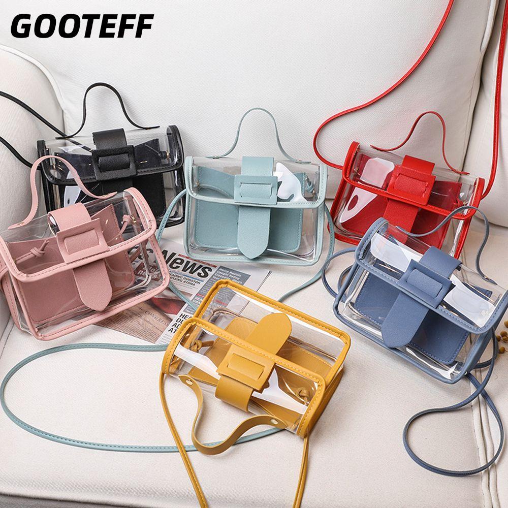 ICAMELO Messager Bag Small PVC Transparent Jelly Candy Color Clutches