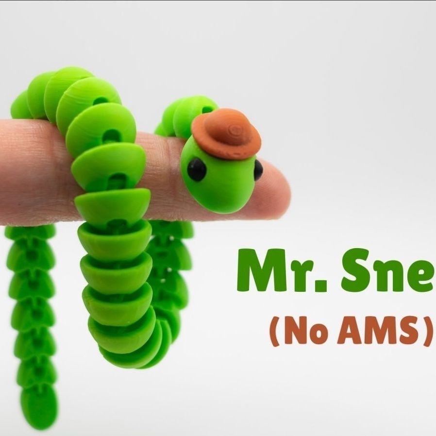 ✨🐍3D Printed Hat Snake Articulated Joint Snake Fully Movable Flexible Fidget Toy Cute Desk Decor Prank Trickster Stress Relief Desktop Ornament Gift งูใส่หมวก พิมพ์สามมิติ งูขยับได้ ของแต่งโต๊ะ คลายเครียด 2026
