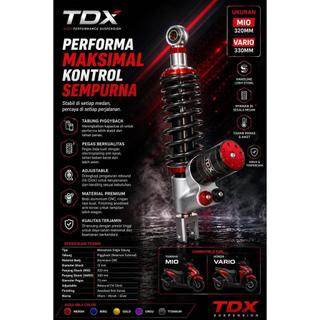 SHOCK TABUNG BAWAH TDX MODEL VERTICAL X-2 SHOCK TABUNG VERTICAL X-2 UKURAN 310MM 330MM UNIVERSAL MIO BEAT SCOOPY SPACY FINO VARIO GENIO FAZZIO