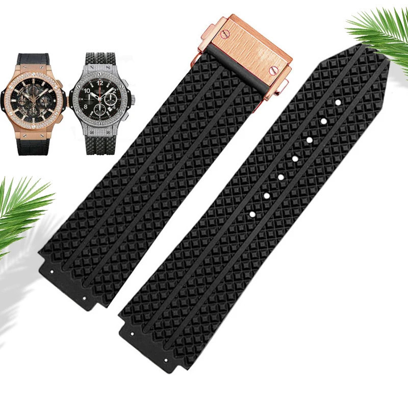 Watchband for HUBLOT BIG BANG Silicone 26*19mm Waterproof Men's Watch Strap Chain Watch Accessories 