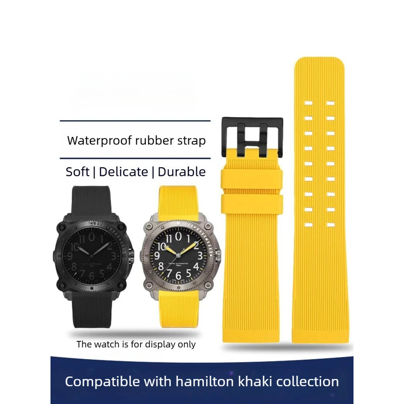 For Hamilton H78505330 Khaki Navy Deep Dive Creed Series H78535380 Silicone Watch Strap
