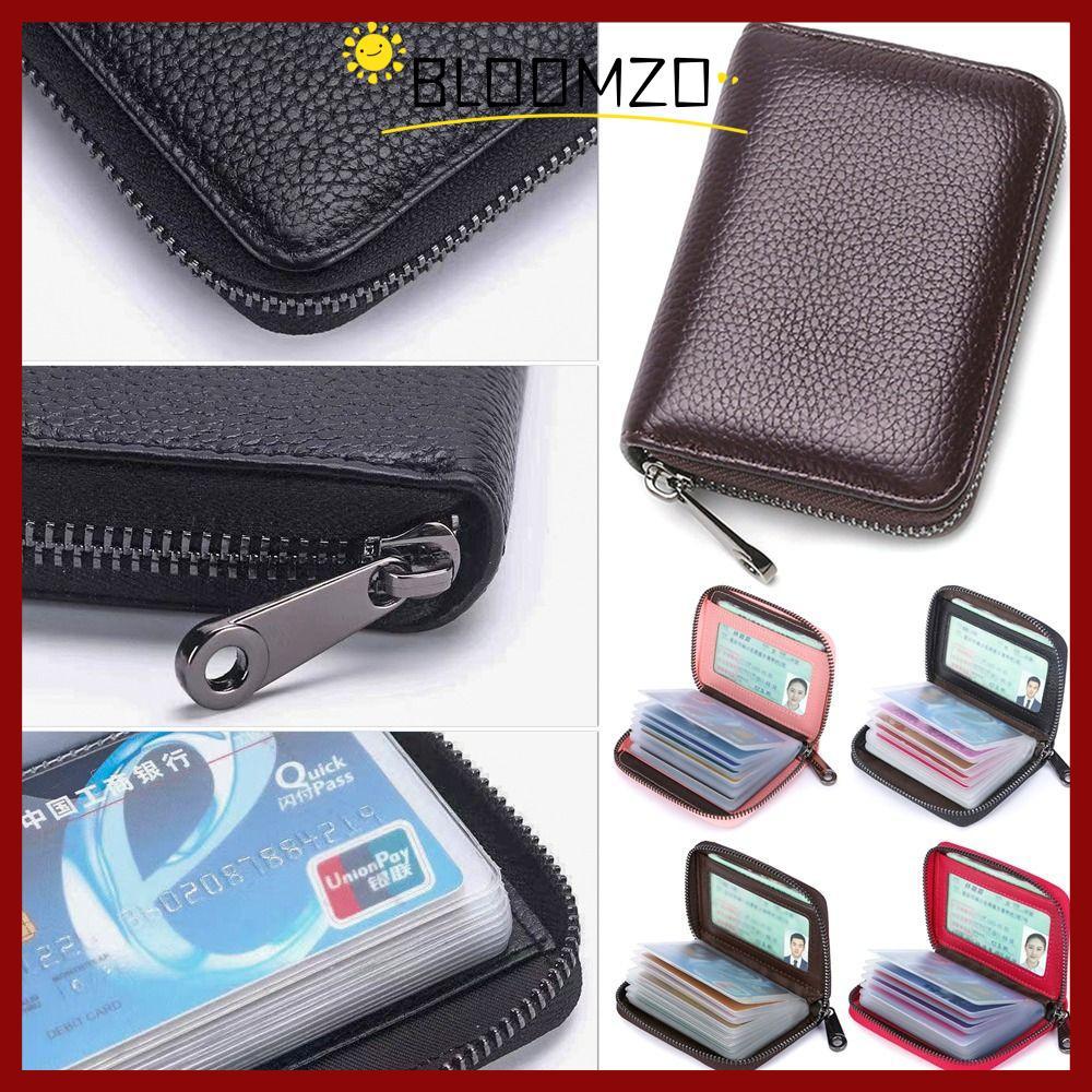 in stockBLOOMZO Leather Wallet Practical 20 Detents Zipper Multi-function Purses