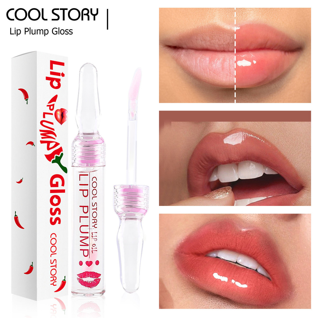 Lightweight Half-Leaving Lip 5ml Feeling Explosive Plump Style Long-Lasting Hot Sale Plump Spice Tra