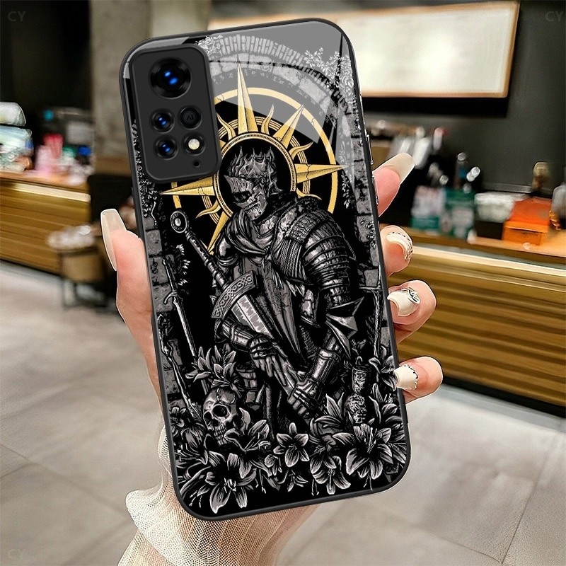 Dark souls III ออกแบบกระจกนิรภัยเคสโทรศัพท์สําหรับ POCO F3 F4 F5 M6 4G X3 X4 GT X5 X6 X7 X7 X8 PRO 5