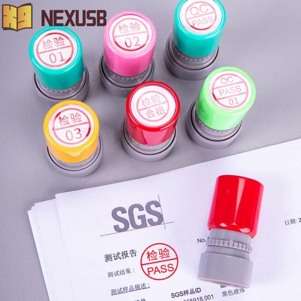 NEXUSBEAM Quality PASS Stamp, Self-Inking แกะสลัก QA QC Inspect Stamp, Pocket Time- saving FQC OQC Q