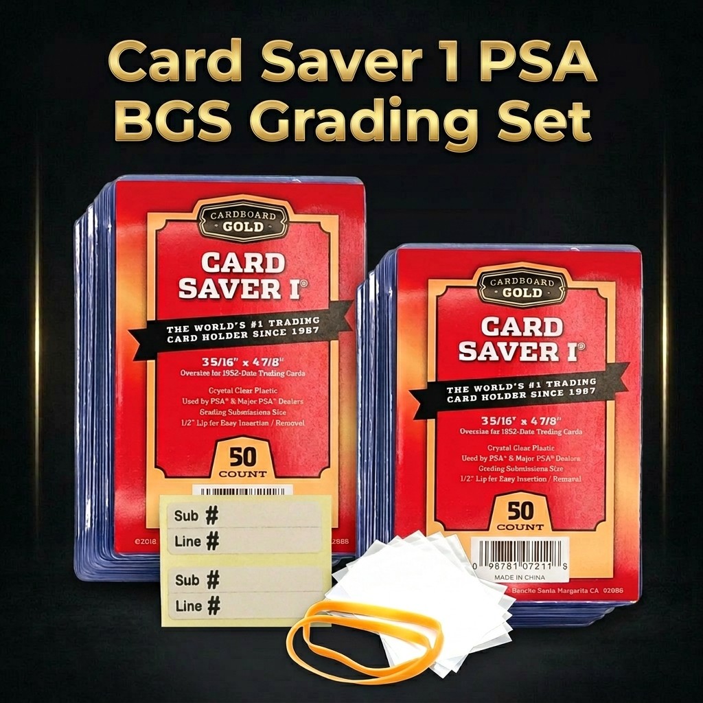 Card Saver 1 PSA BGS Grading Set 100 Pieces / CARD SAVER 1 Card Saver Dedicated Label CARDBOARD GOLD
