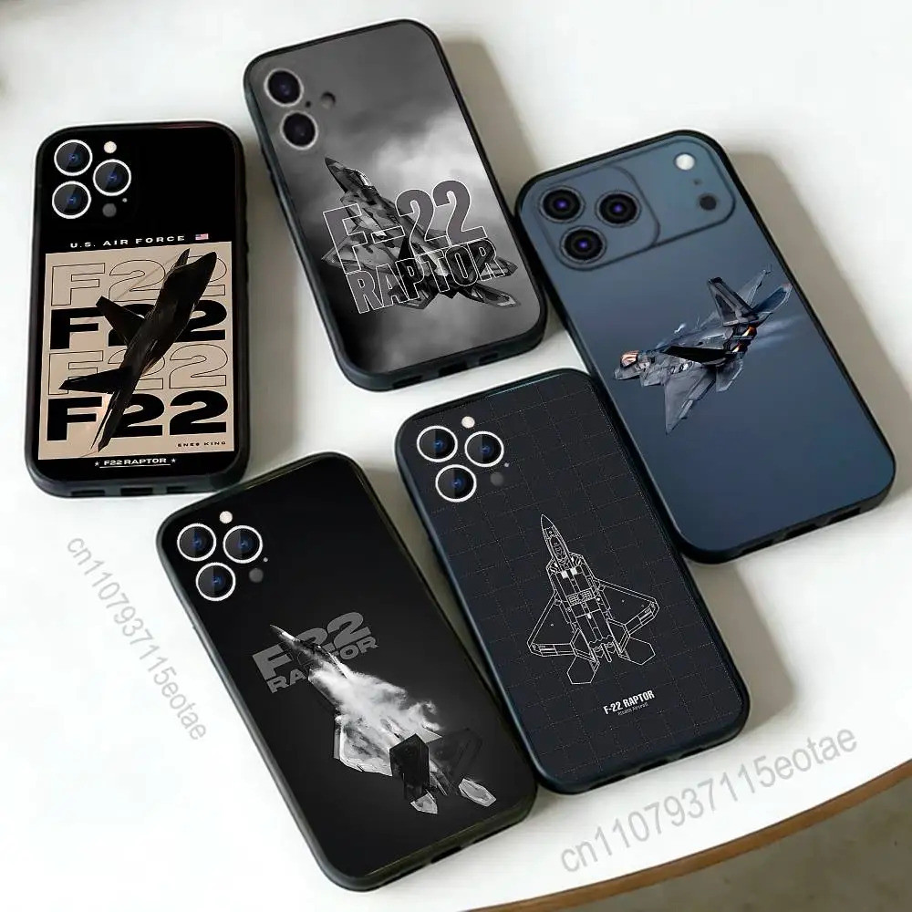TP-1 Plane F-22 Raptor Fighter เคสโทรศัพท์สําหรับ iPhone 17,16,15,14,13,12,11,Pro,Max,Plus,E,Air,Min