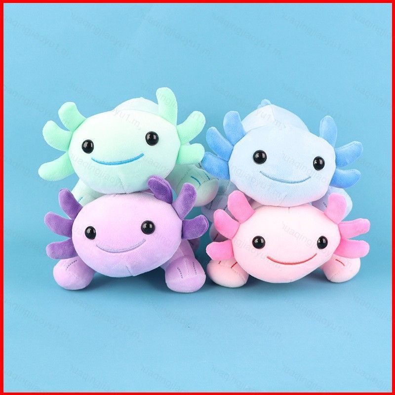 HQ Axolotl Mexican Salamander Plushie ตุ๊กตาผ้าฝ้ายน่ารักตุ๊กตากระเป๋า Charm