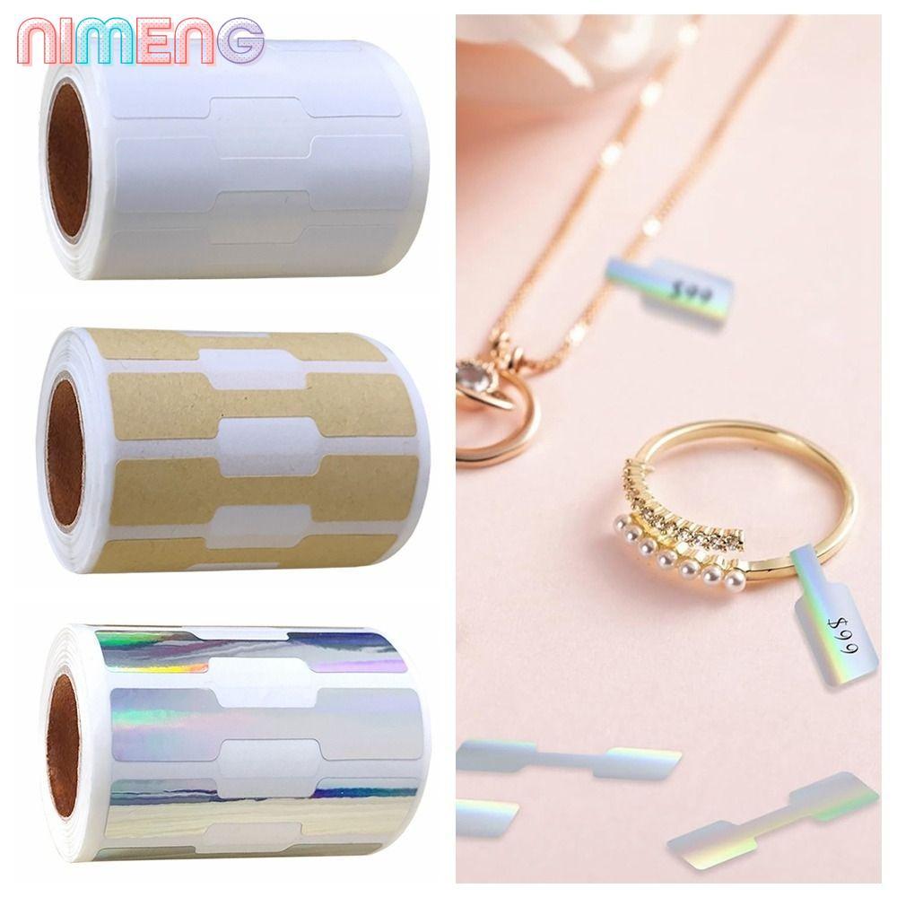นิเมง 500ชิ้นป้ายราคาเครื่องประดับ,หลากสีสร้อยคอเปล่าแหวนป้ายราคา,บรรจุภัณฑ์สร้างสรรค์ตกแต่งกระดาษคราฟท์แสดงเครื่องมือเครื่องประดับ แฮงแท็ก อัญมณี สร้อยข้อ