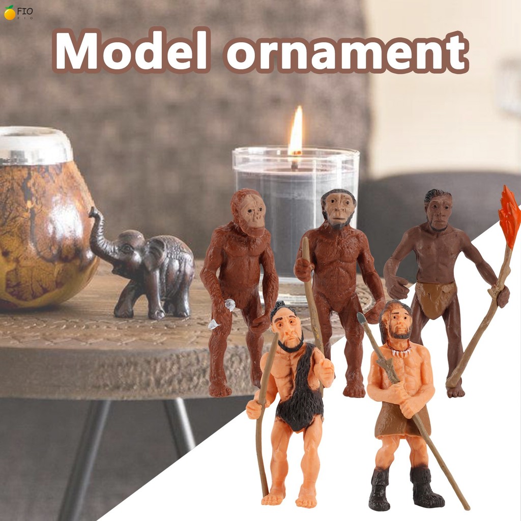 ชุดฟิกเกอร์ Evolution of Man 5 ชิ้น - คอลเลกชันเวทีการพัฒนามนุษย์สําหรับเด็ก