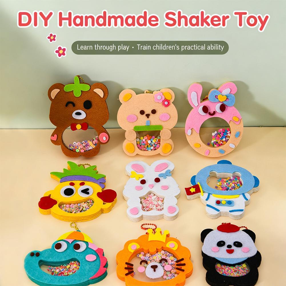 การ์ตูนไม่ทอเขย่าจี้ DIY วัสดุชุดสร้างสรรค์ตกแต่ง Handmade Craft T8Y0