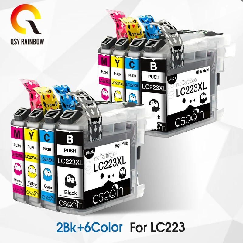 QSYRAINBOW LC223 ตลับหมึก LC 223 LC223XL สําหรับ Brother DCP-J562DW J4120DW MFC-J480DW J680DW J880DW