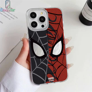เคสไอโฟน สำหรับ iPhone 17 16 15 Pro Max 11 12 13 14 Pro Max X XR XS Max 7Plus 8Plus เวนอมสไปเดอร์แมน สำหรับผ้าสีไอศรี