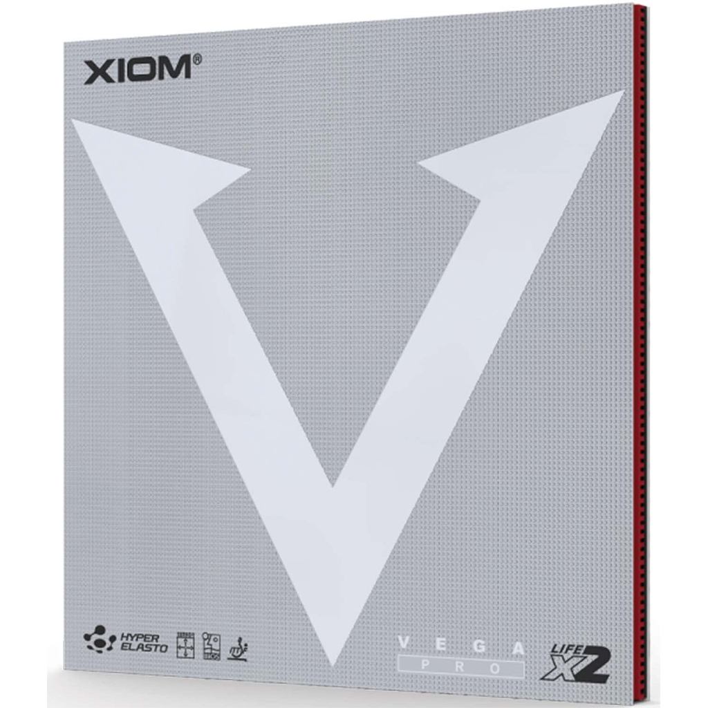 XIOM Vega Pro Table Tennis Rubber - Red/Black Options, MAX & 2.0 Thickness