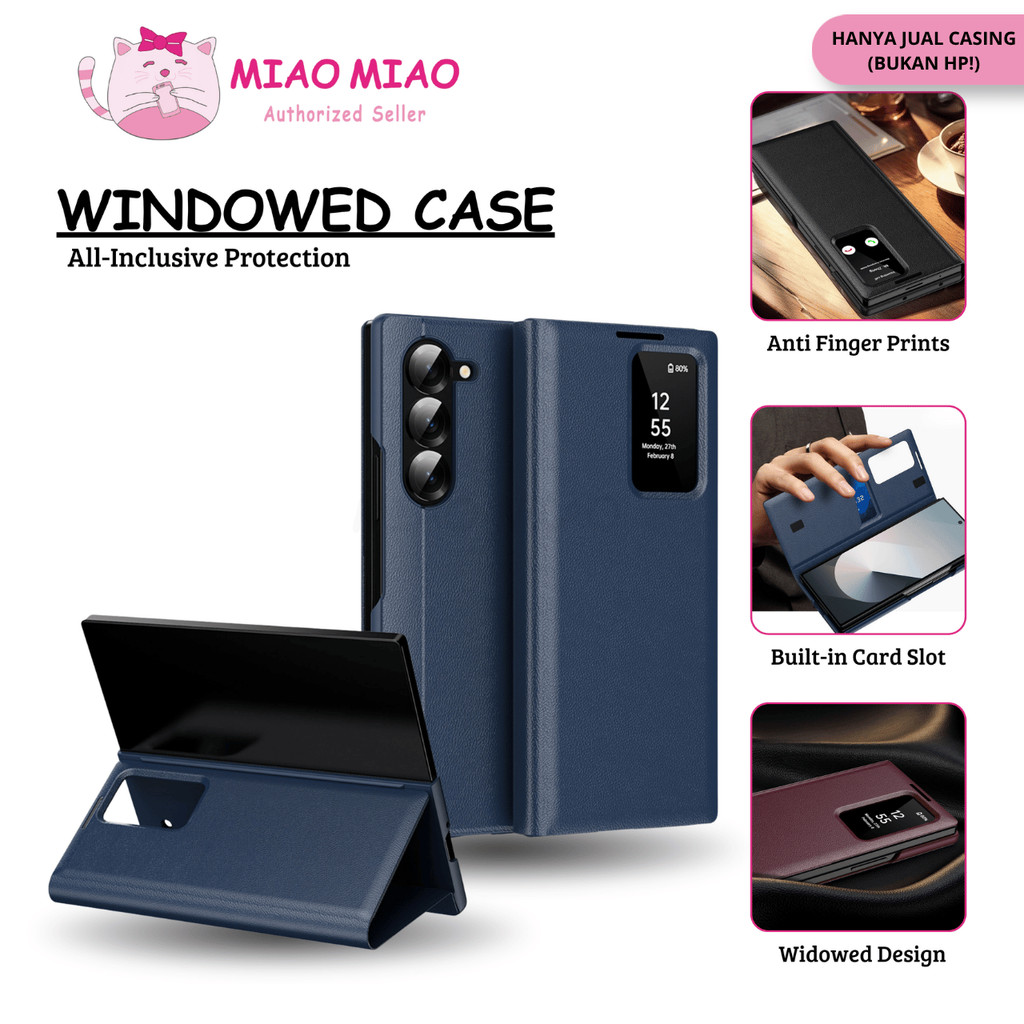 SMART VIEW หนังสําหรับ Samsung Z FOLD 4 Z FOLD 5 Z FOLD 6 Z FOLD 7/ZFOLD4 ZFOLD5 ZFOLD6 ZFOLD7 กระเป