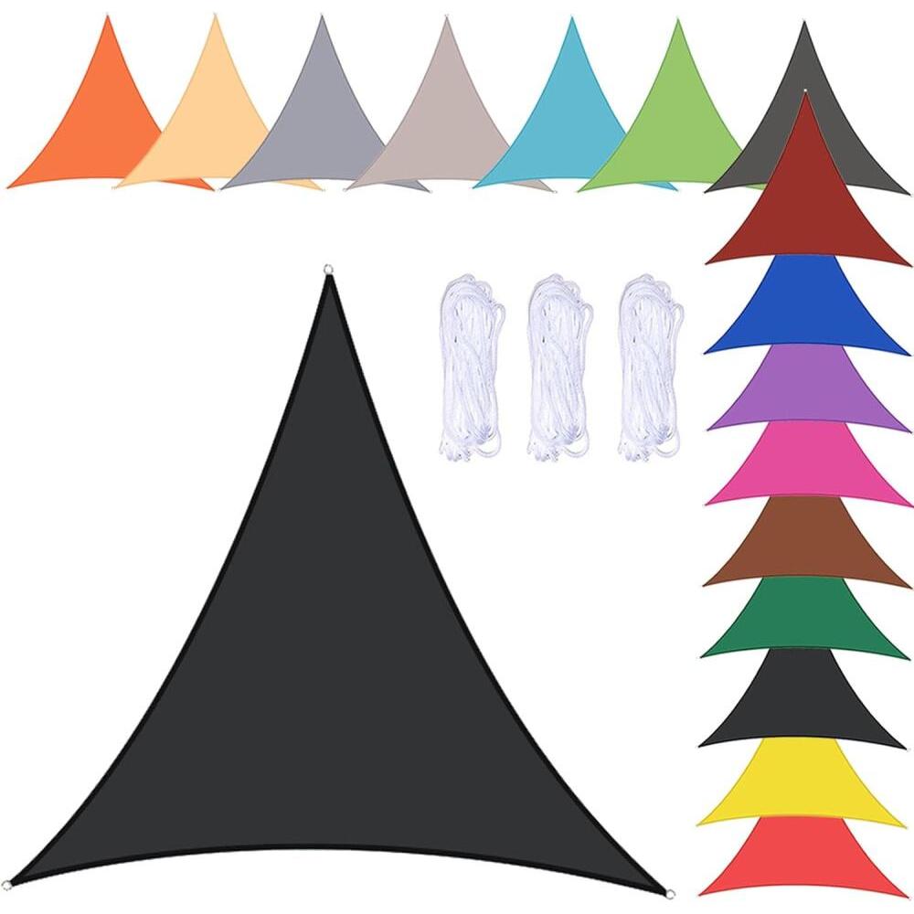 Sun Sail Sun Shade Sail กันน้ําสามเหลี่ยมกันสาดสําหรับ Patio Garden Canopy กลางแจ้ง Shade Sails 90% 