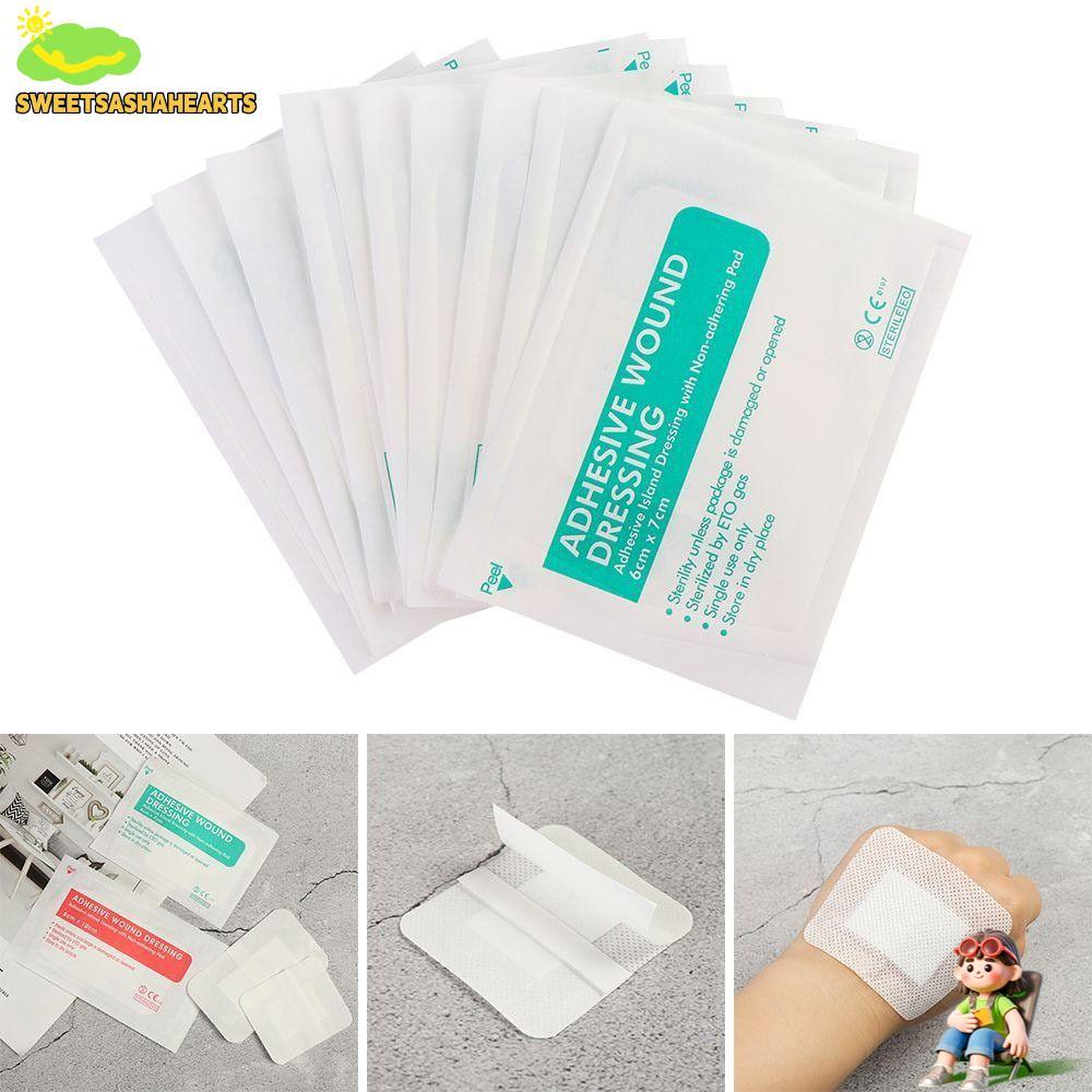 SWEE 5/10 ชิ้นแผล Dressing Band, Breathable 6x7 ซม.6x10 ซม.Self-กาว Aid BANDAGE,ไม่ทอ Multi-ขนาดโปร่งใส Aid Wound Hemostasis Self-กาวผ้าพันแผล