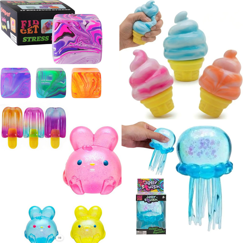 Nice Cube Squishy Stress Cube สําหรับผู้ใหญ่,Squishy Slow Rising Fidget Cube Sensory สําหรับความวิตก